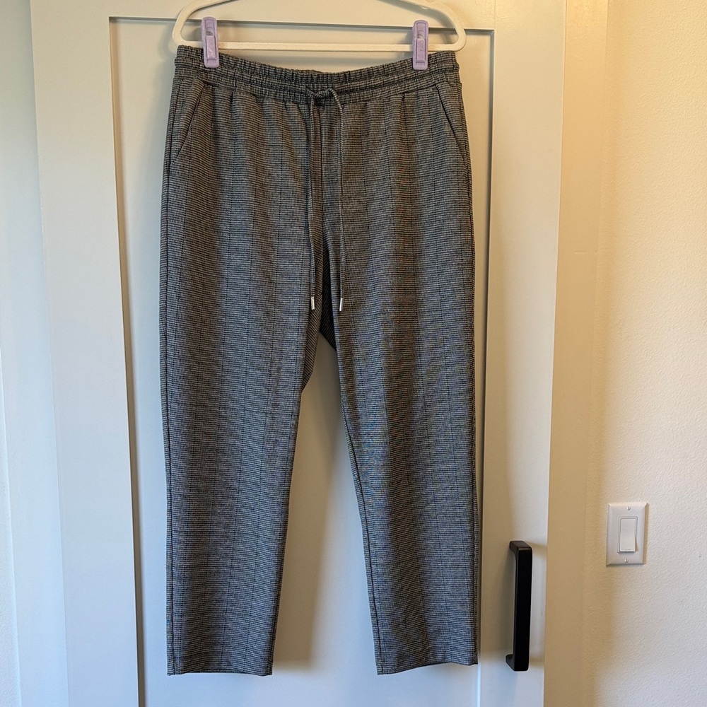 LOFT Houndstooth Drawstring Trousers